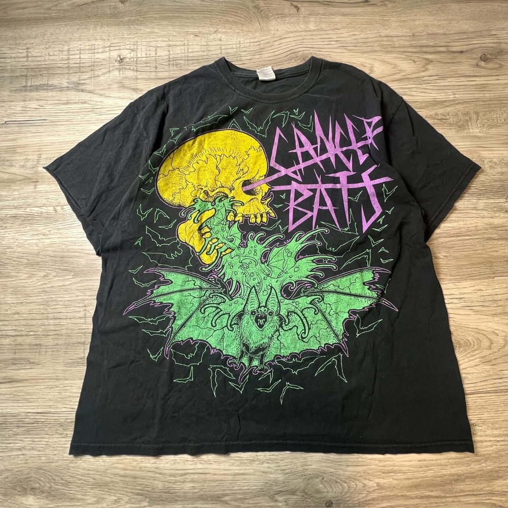 Cancer Bats Band T-Shirt Mens XL Black Graphic Punk Rock Heavy Cotton Tee